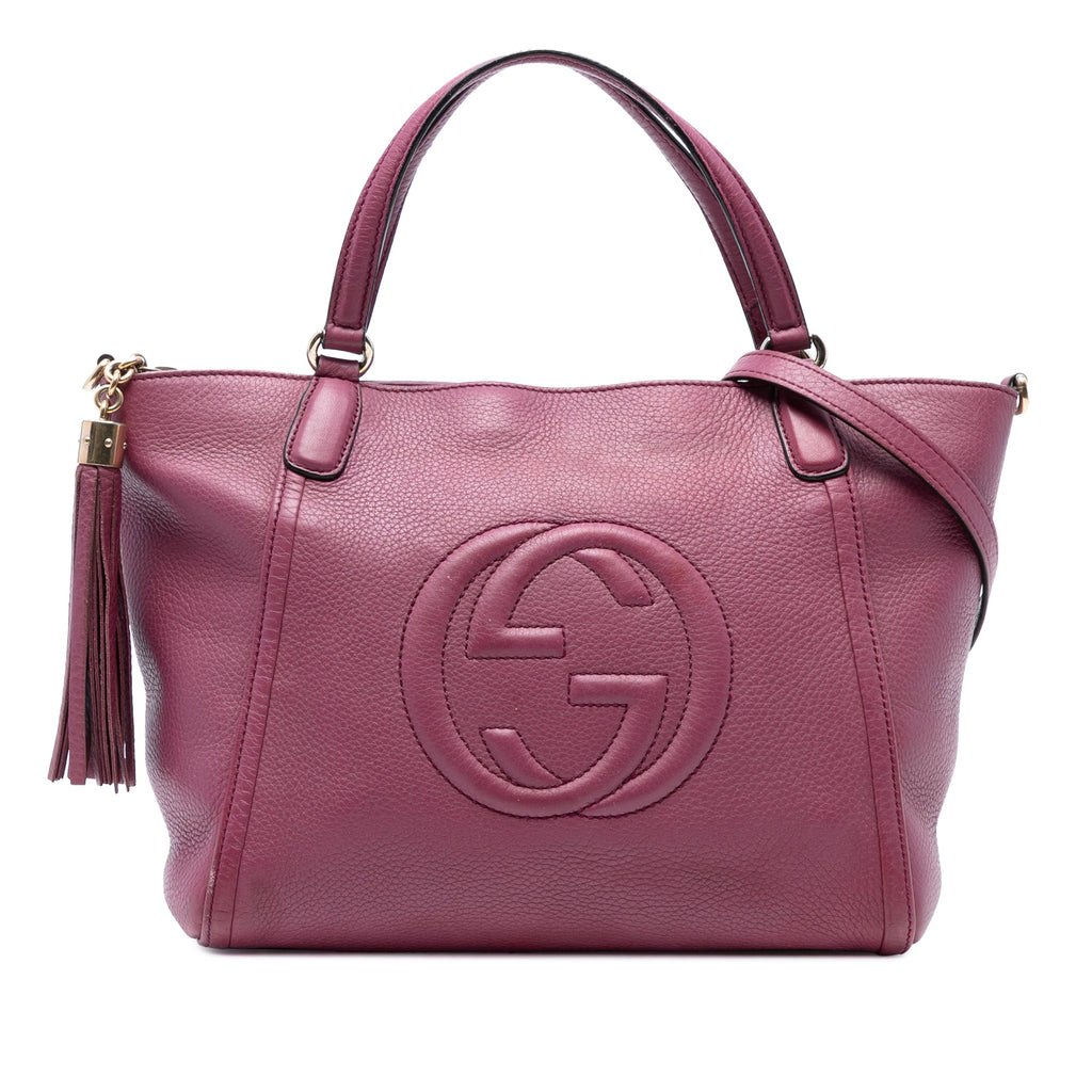 Gucci Small Pebbled Leather Soho Cellarius Satchel