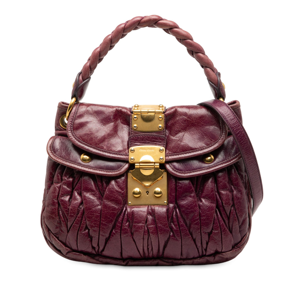 Miu Miu Matelasse Nappa Coffer Satchel