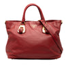 Prada Soft Calfskin Open Convertible Shopping Tote