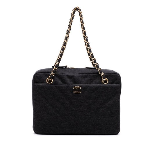 Chanel CC Chevron Jersey Camera Bag