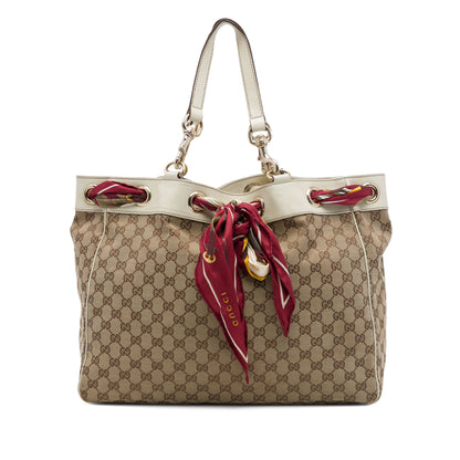Gucci Large GG Canvas Positano Scarf Tote