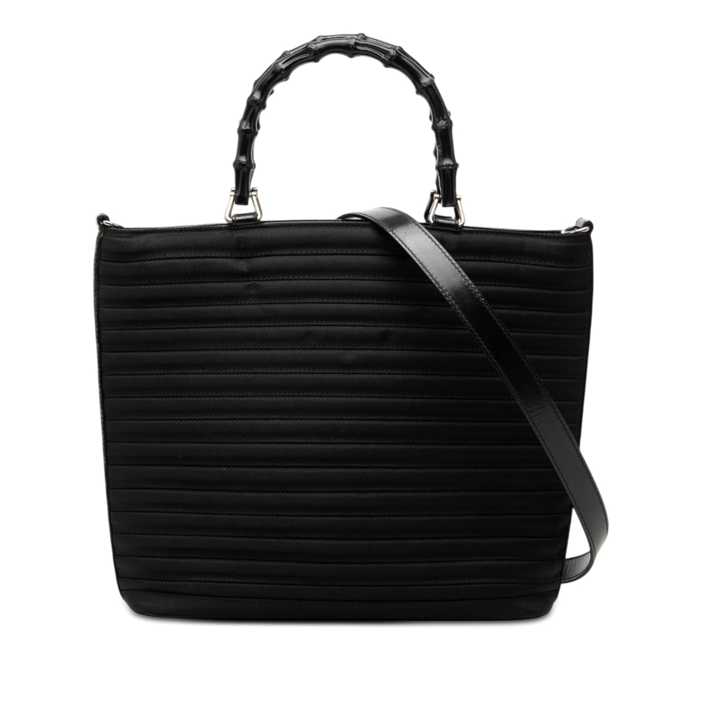 Gucci Nylon Bamboo Satchel