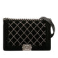 Chanel Medium Quilted Velvet Wild Stitch Boy Flap