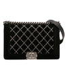Chanel Medium Quilted Velvet Wild Stitch Boy Flap