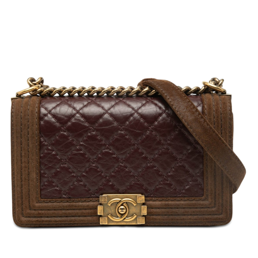 Chanel Old Medium Quilted Distressed Calfskin Boy Flap