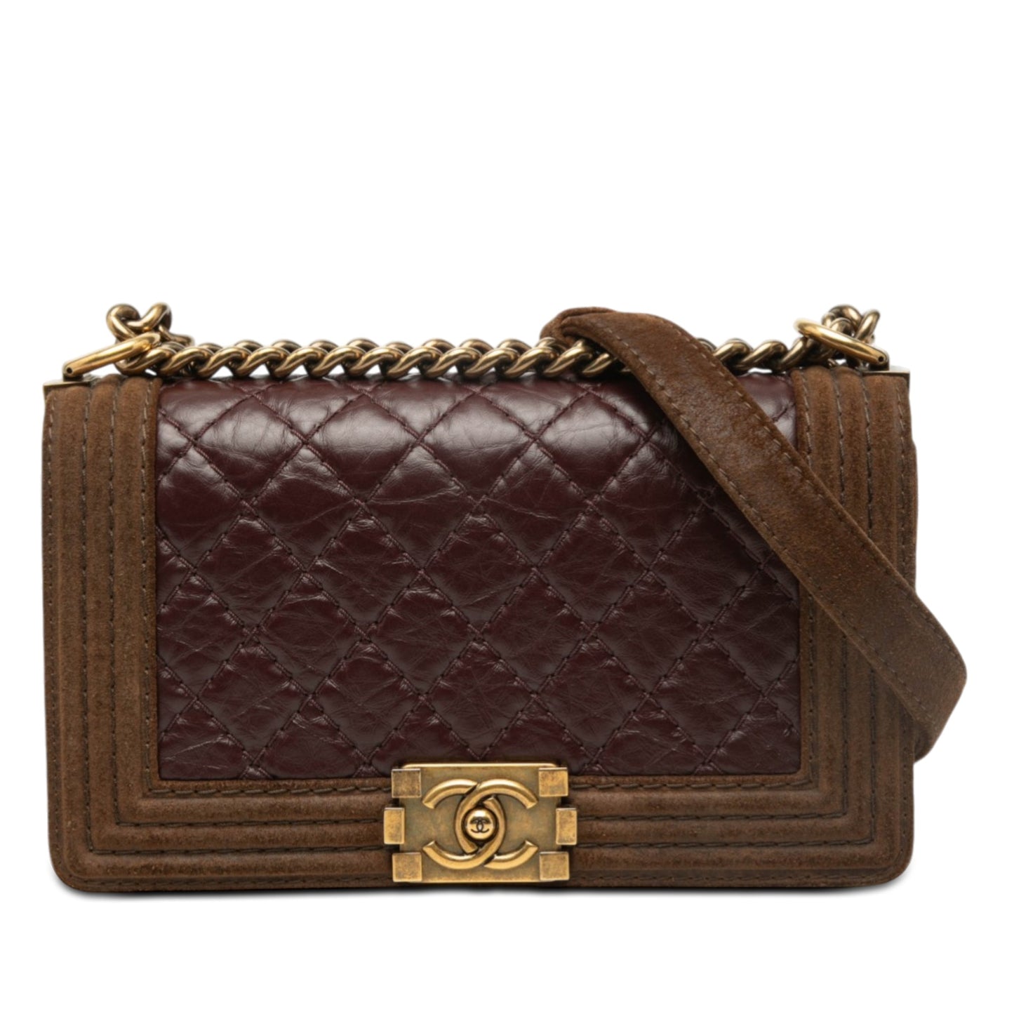 Chanel Old Medium Quilted Distressed Calfskin Boy Flap