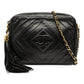 Chanel CC Chevron Quilted Lambskin Tassel Camera Case