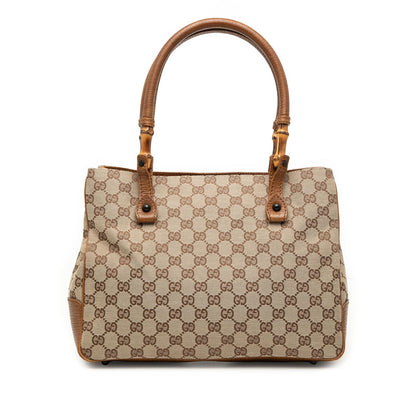 Gucci GG Canvas Bamboo Tote