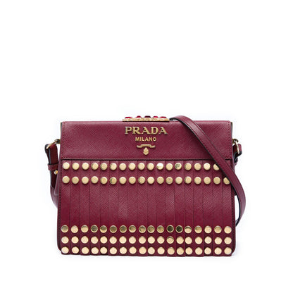 Prada Studded Saffiano Lux Idol Crossbody