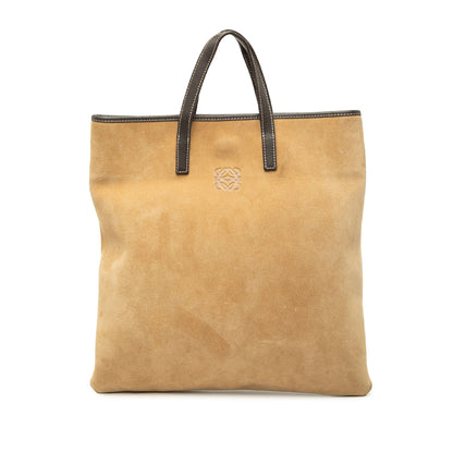 Loewe Suede Anagram Tote