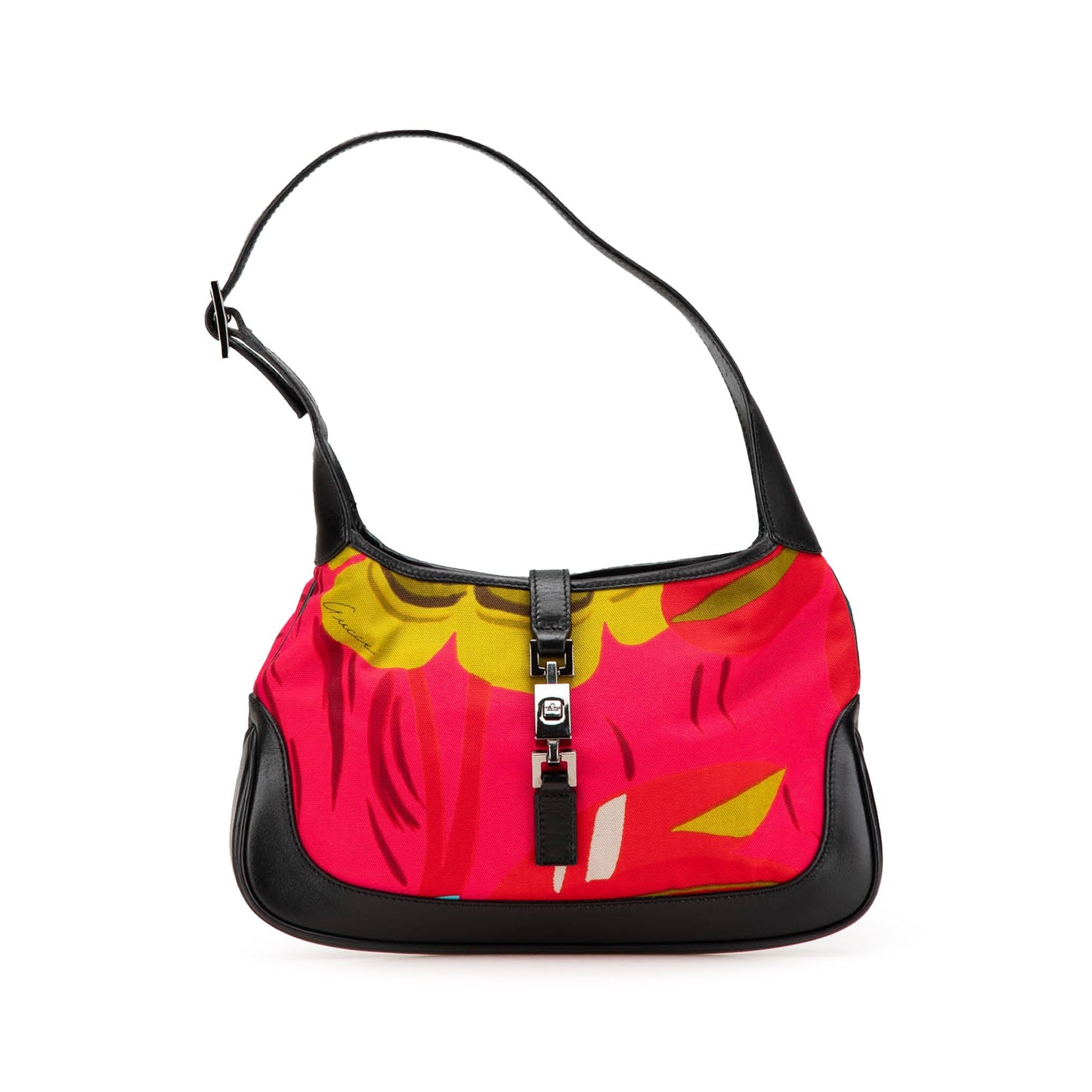 Gucci Printed Canvas Jackie Shoulder Bag