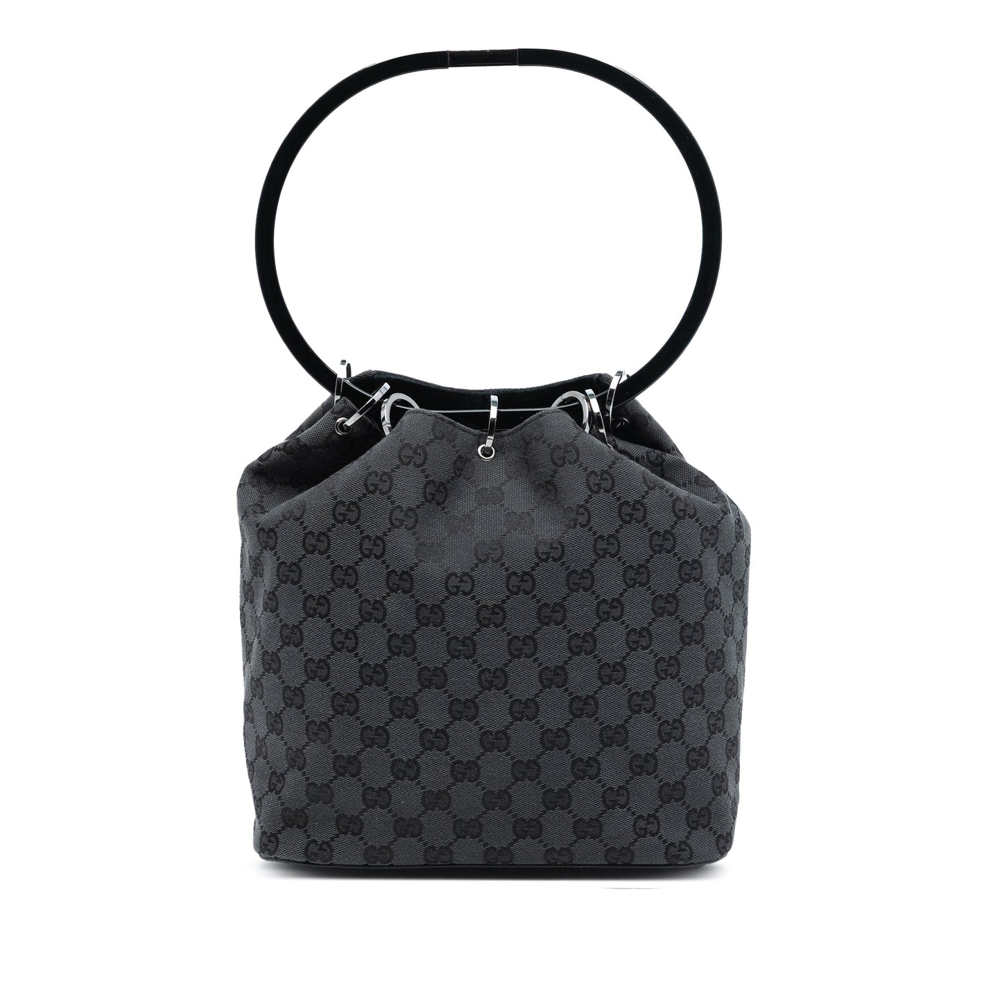 Gucci GG Canvas Resin Hoop Handle Bag