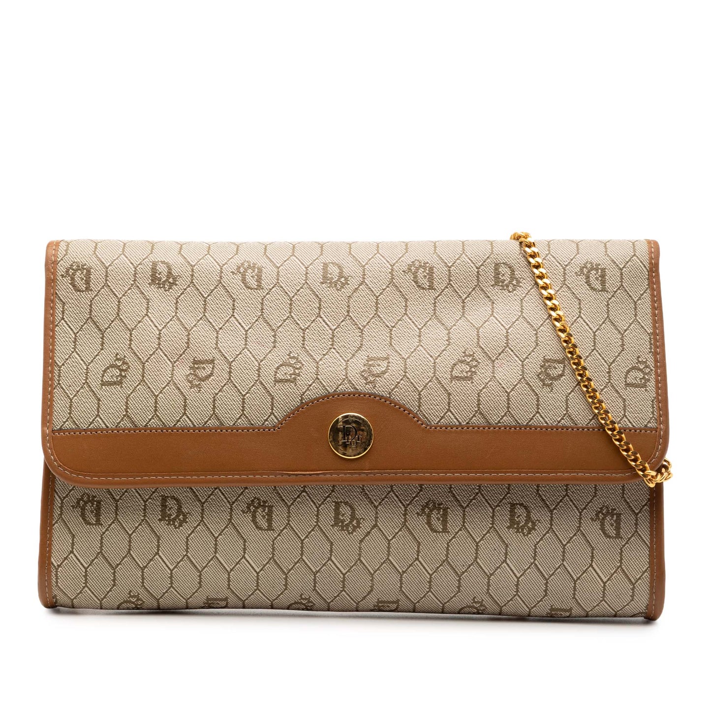 Dior Honeycomb Coated Canvas Chain Shoulder Bag