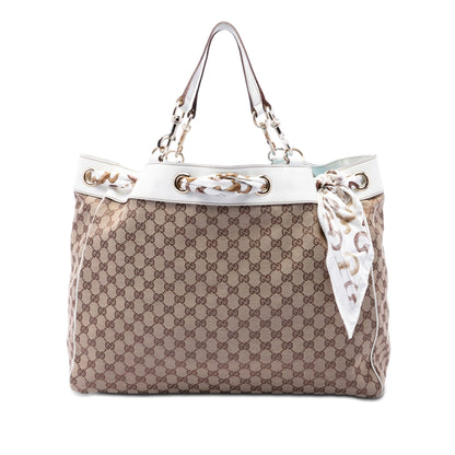 Gucci Large GG Canvas Positano Scarf Tote