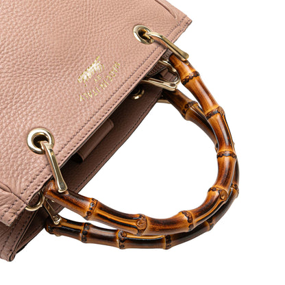 Gucci Small Calfskin Bamboo Shopper Satchel