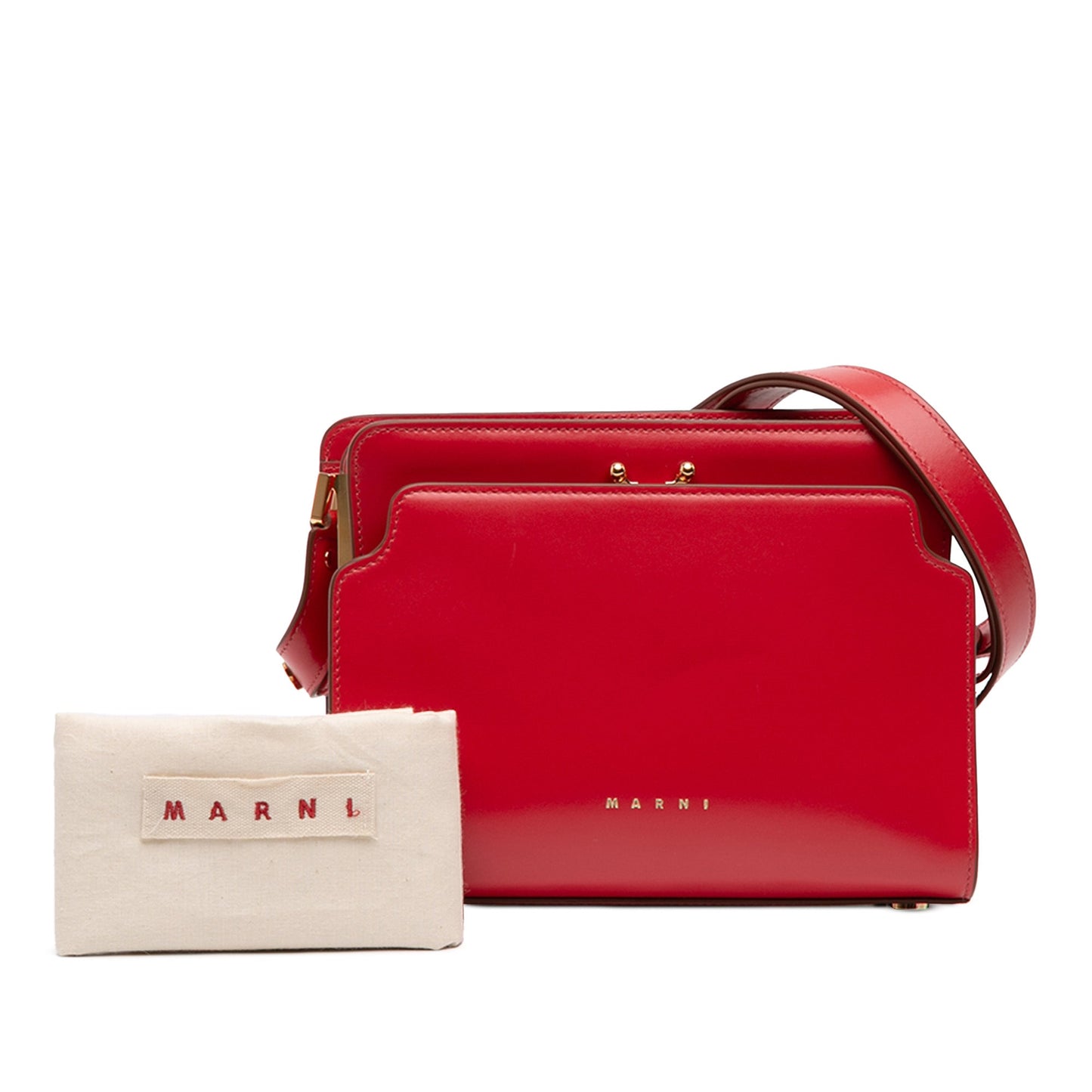Marni Leather Trunk Reverse Crossbody