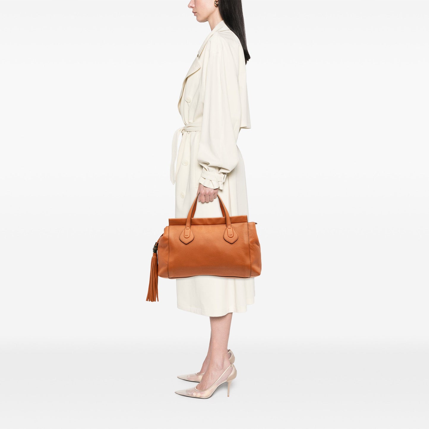 Gucci Leather Lady Tassel Top Handle Bag