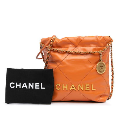 Chanel Mini Shiny Calfskin 22 Handbag