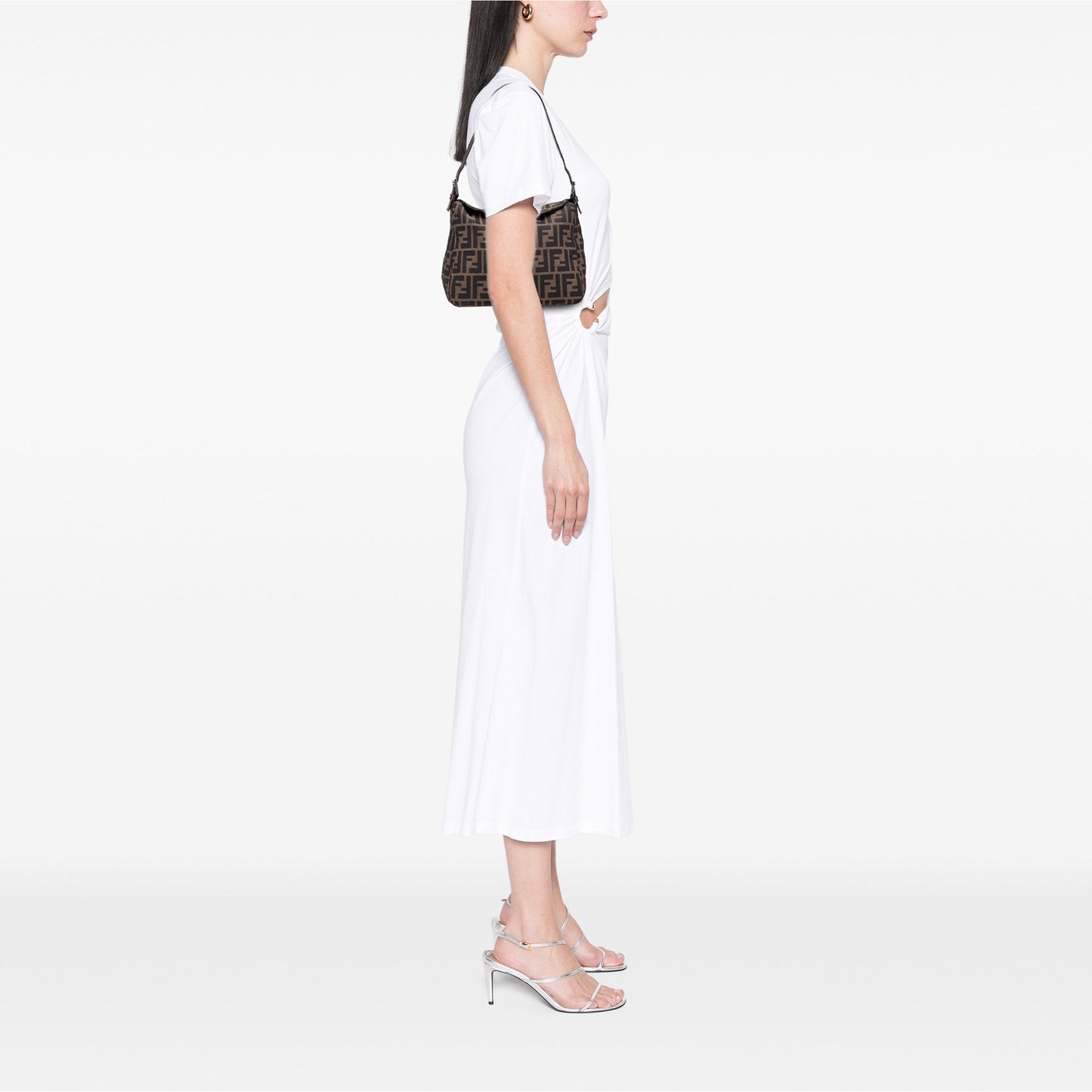 Fendi Zucca Canvas Shoulder Bag