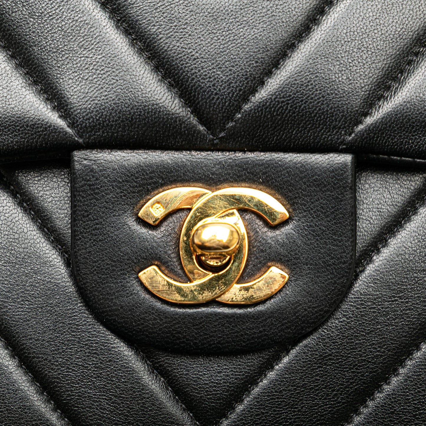 Chanel Small Classic Chevron Lambskin Double Flap