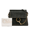 Chloé Medium Studded Suede and Calfskin Faye Crossbody