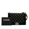 Chanel Medium Quilted Velvet Wild Stitch Boy Flap