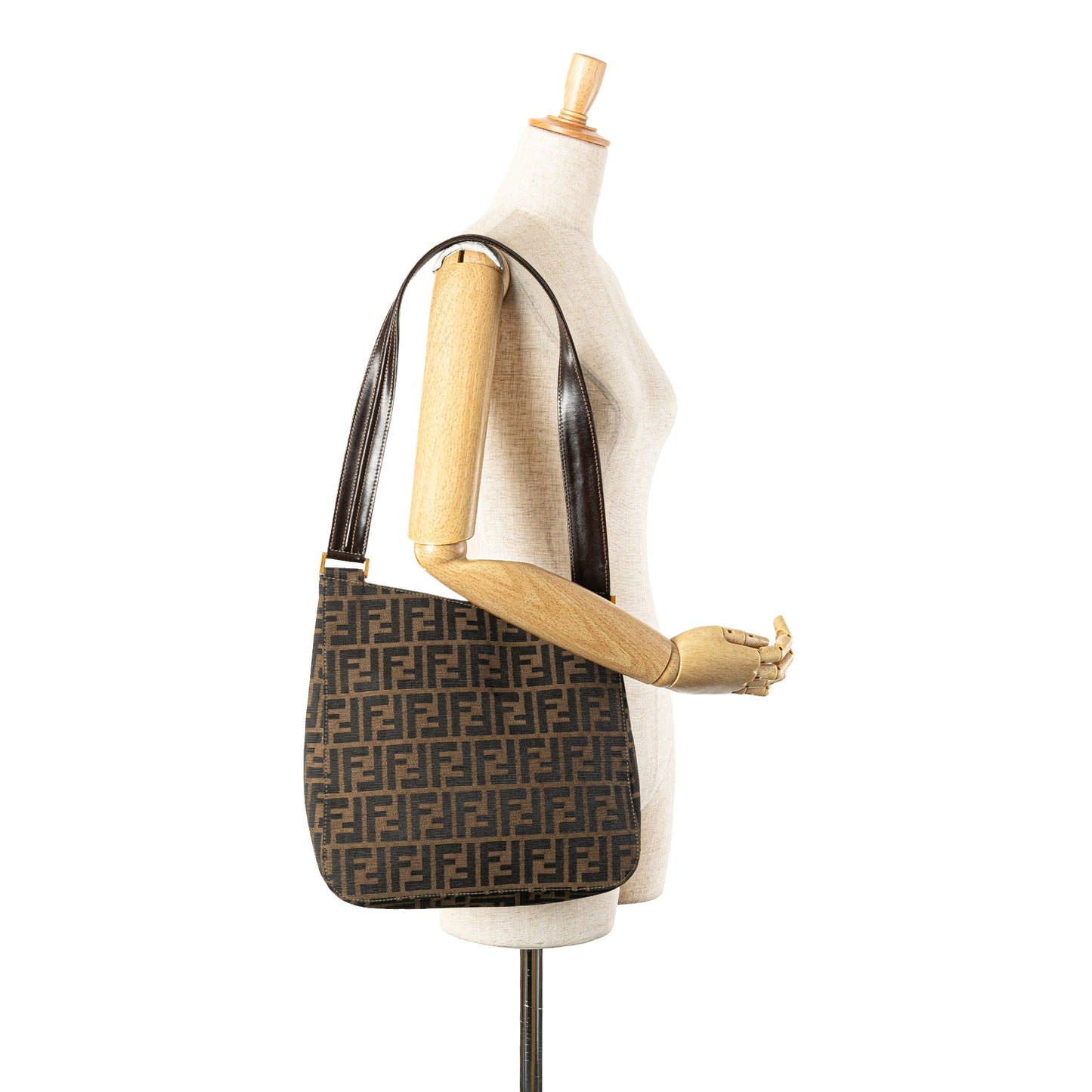 Fendi Zucca Canvas Shoulder Bag