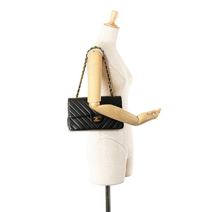 Chanel Small Classic Chevron Lambskin Double Flap