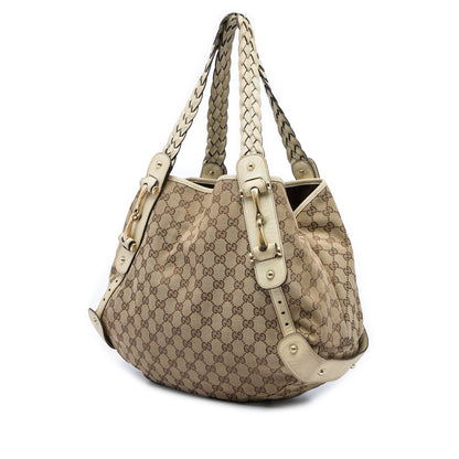 Gucci Canvas Horsebit Pelham Shoulder Bag