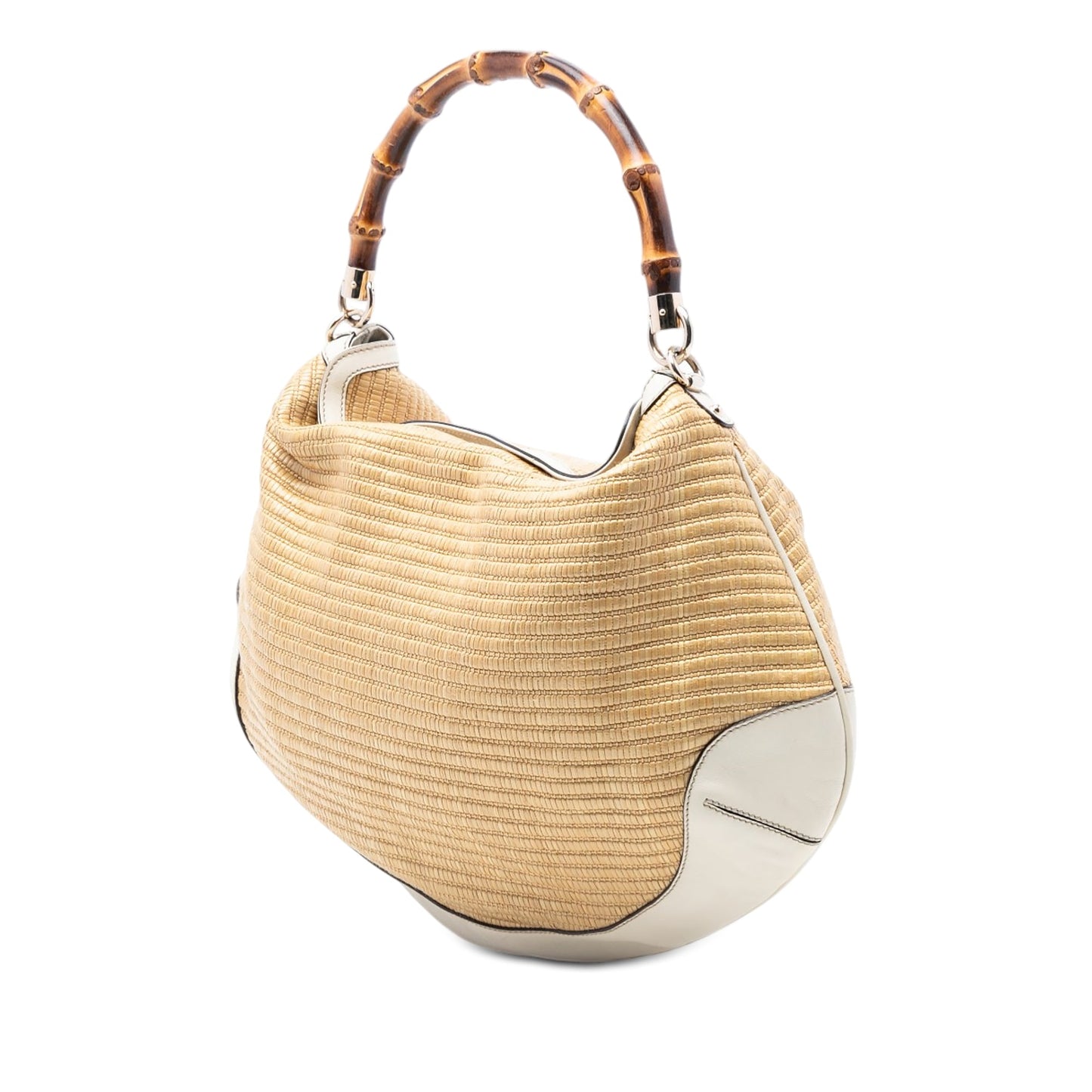 Gucci Raffia Peggy Bamboo Hobo
