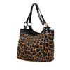 Fendi Leopard Print Chef Canvas Handbag