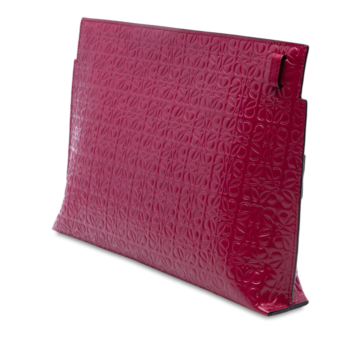 Loewe Embossed Calfskin Anagram Repeat T Pouch