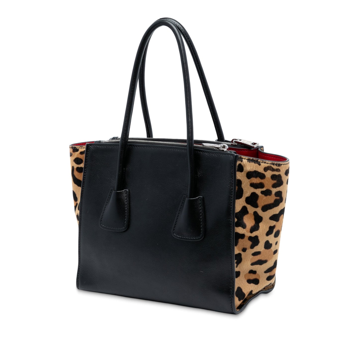 Prada Glace Calf Ponyhair Twin Pocket Satchel