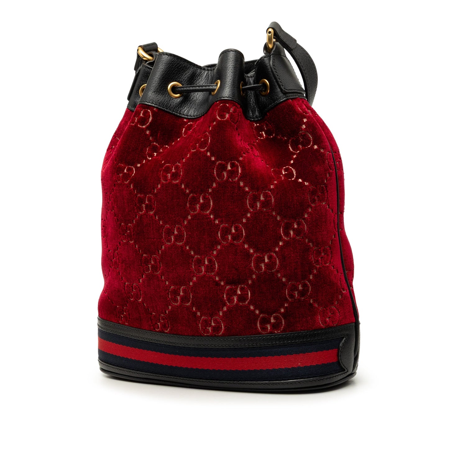Gucci GG Velvet Web Bucket