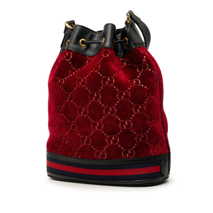 Gucci GG Velvet Web Bucket