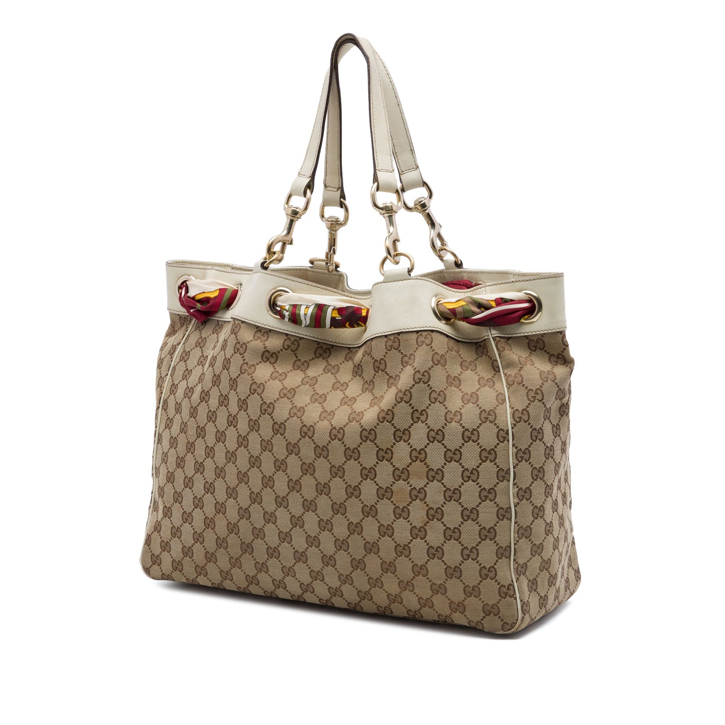 Gucci Large GG Canvas Positano Scarf Tote