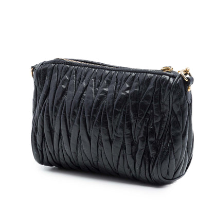 Miu Miu Matelasse Nappa Lux Charm Shoulder Bag