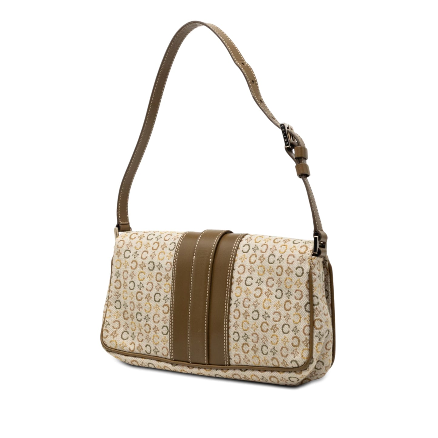Celine C Macadam Canvas Flap Shoulder Bag