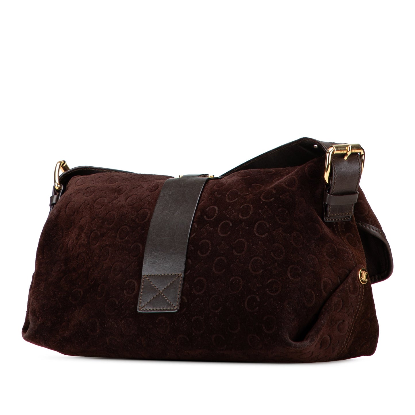 Celine C Macadam Suede Crossbody