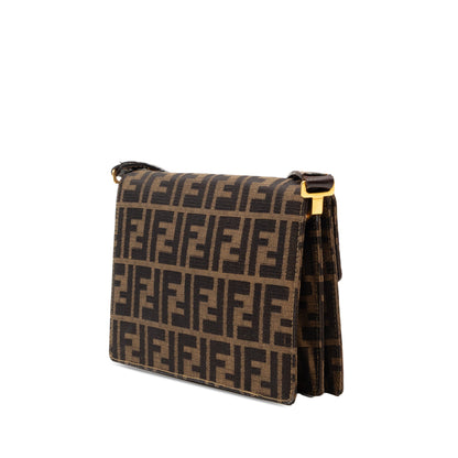 Fendi Zucca Canvas Shoulder Bag