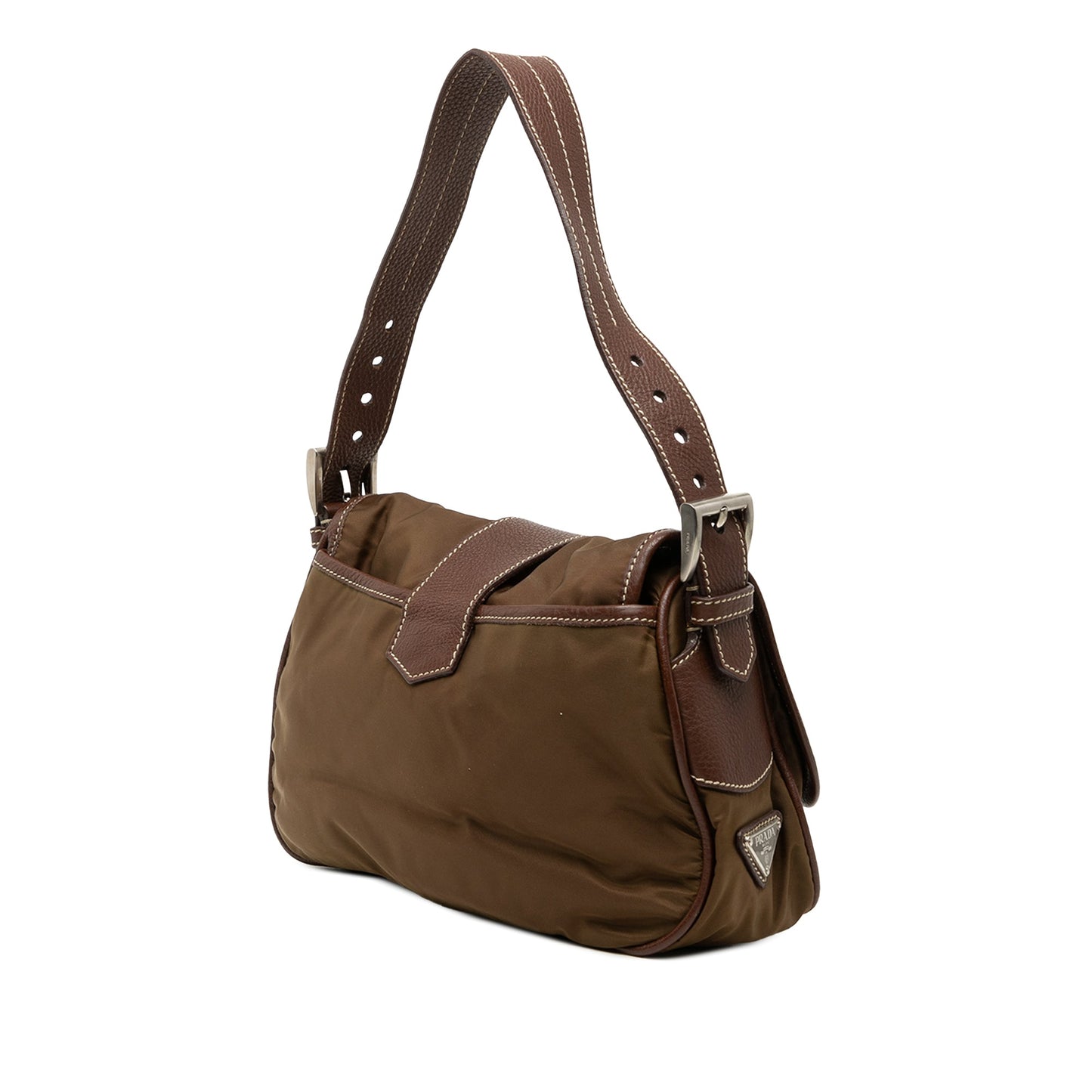 Prada Leather and Tessuto Shoulder Bag