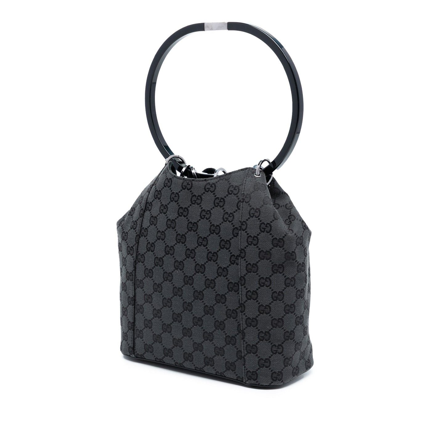 Gucci GG Canvas Resin Hoop Handle Bag