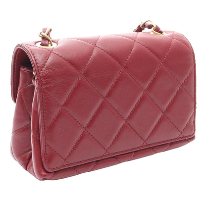 Chanel Mini Lambskin Diamond Lock Flap
