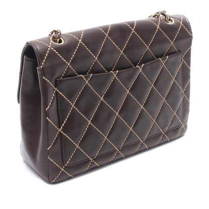 Chanel CC Calfskin Wild Stitch Flap