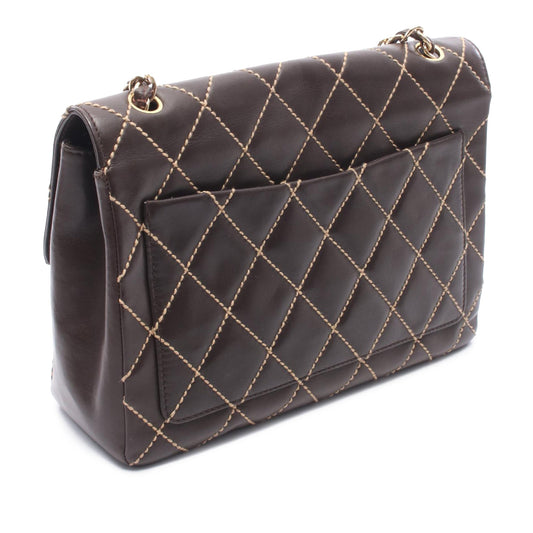 Chanel CC Calfskin Wild Stitch Flap