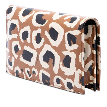 Gucci Cartera Betty con cadena de piel de becerro y estampado de leopardo