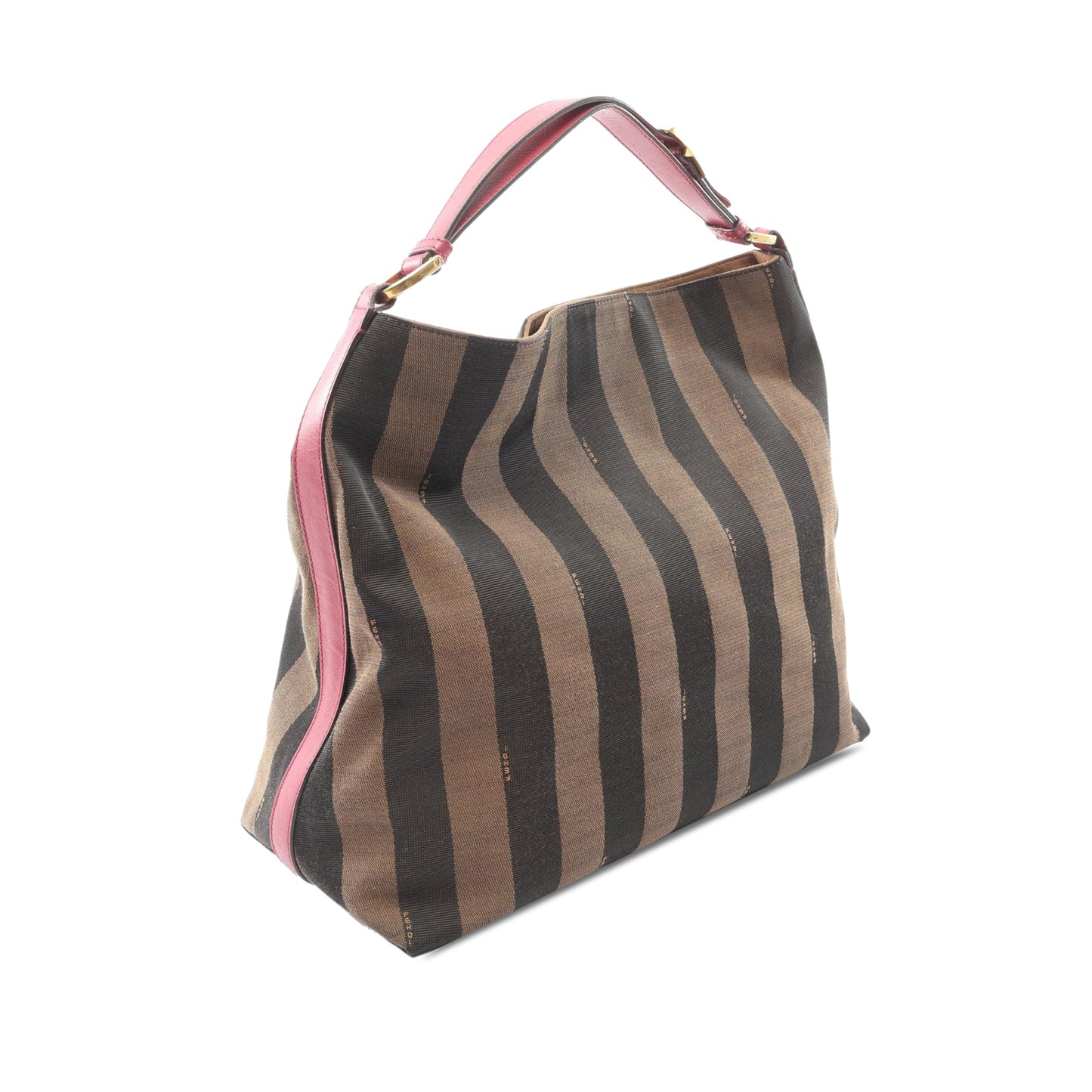 Fendi Canvas Pequin Shoulder Bag