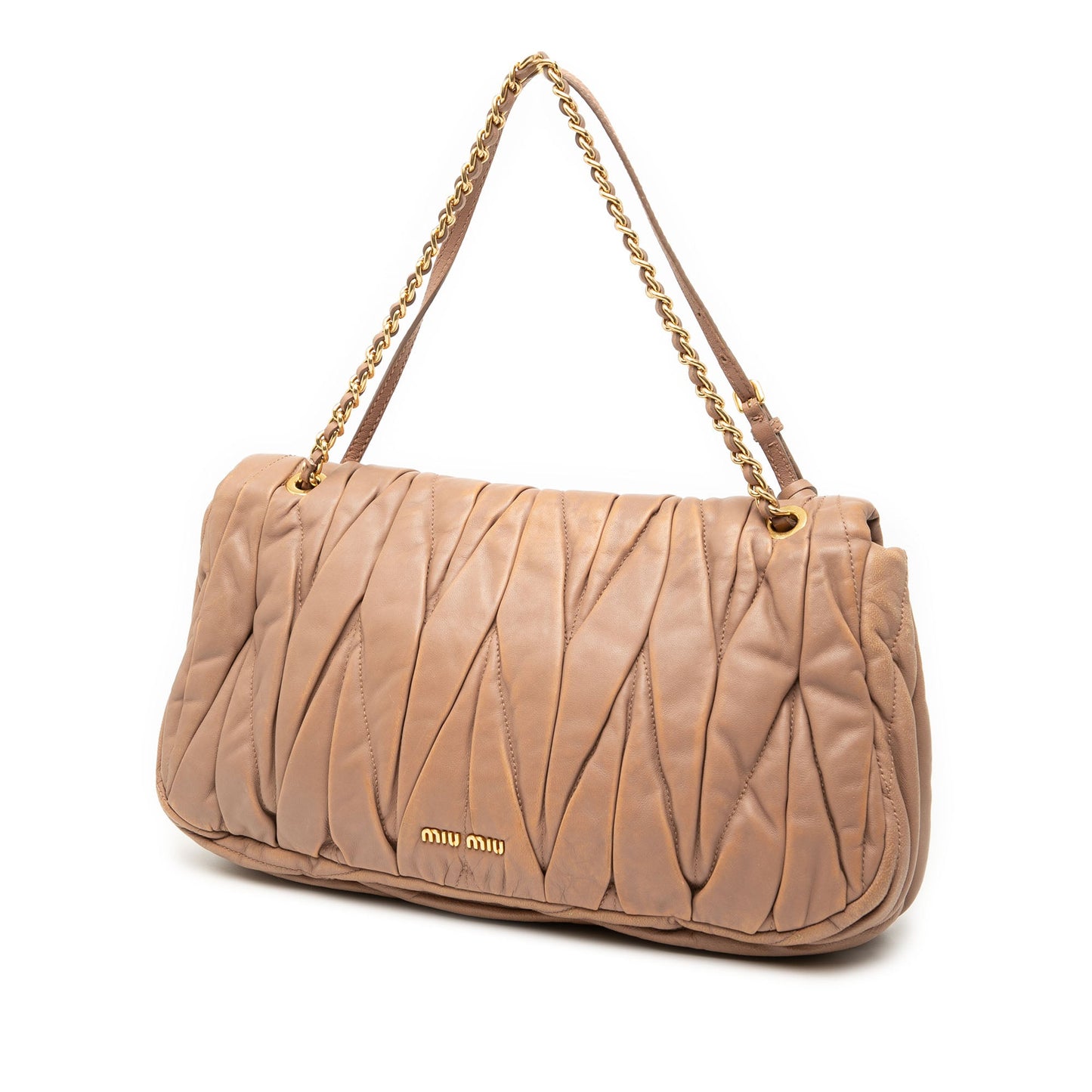 Miu Miu Matelasse Nappa Leather Chain Shoulder Bag