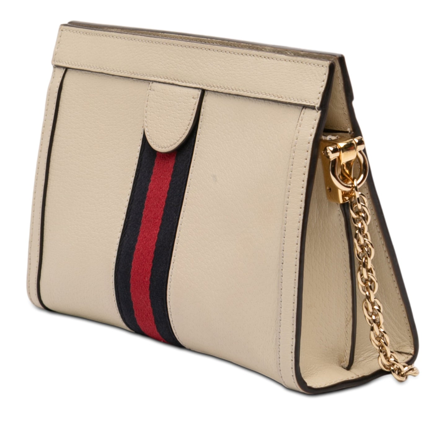Gucci Small Calfskin Web Ophidia Chain Crossbody
