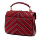 YSL Medium Calfskin and Suede Chevron Monogram College Satchel